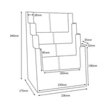 4 Tier A4 Leaflet Dispenser