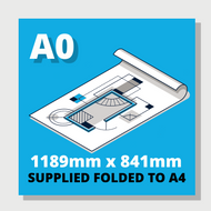 A0 Plan Printing Supplied Folded