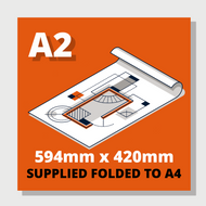 A2 Plan Printing Supplied Folded