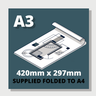 A3 Plan Printing Supplied Folded