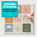 Square Stickers - Self Adhesive paper
